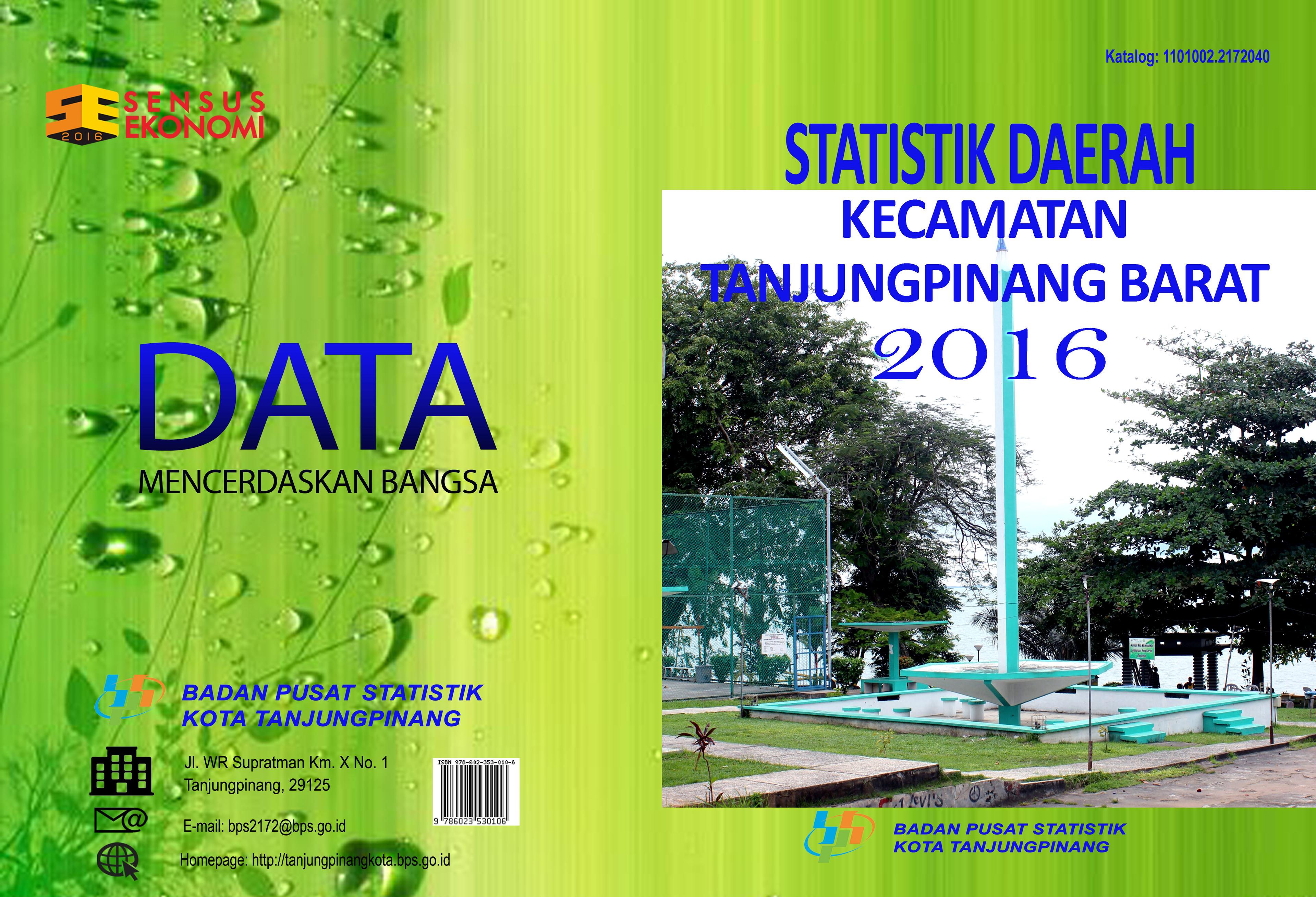 Statistik Daerah Tanjungpinang Barat 2016